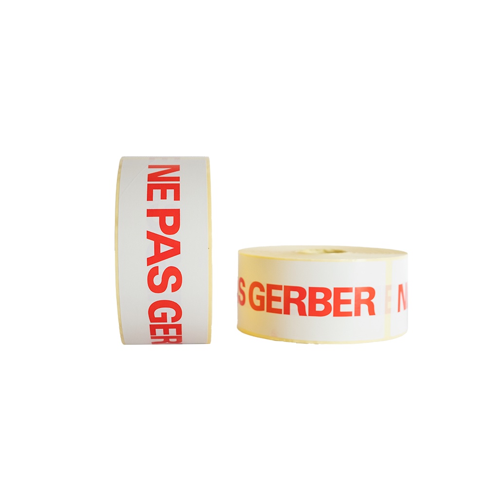 Etiquettes d'emballage NE PAS GERBER - 247 x 63mm - x500