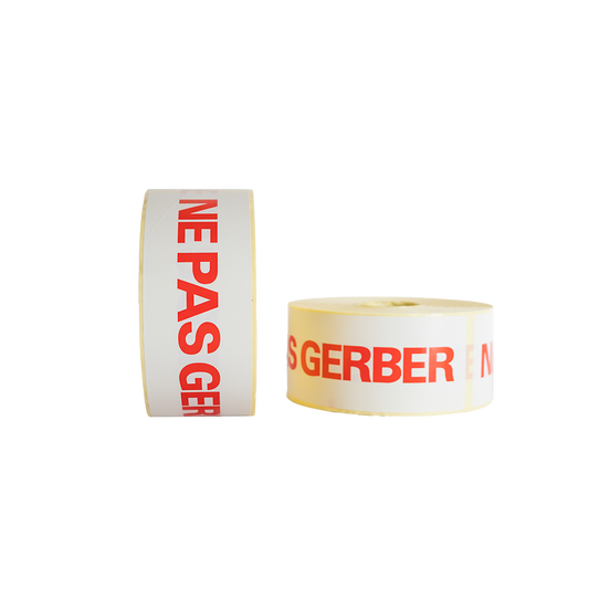 Etiquettes d'emballage NE PAS GERBER - 247 x 63mm - x500